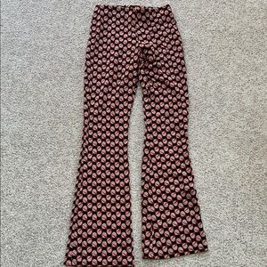 Zara Black, Pink & Orange Geometric Knit Skirt